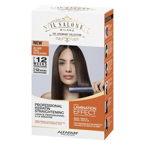 Il Salone Milano Keratin Hair Treatment - Smoothing & Straightening Kit for All Hair Types - Anti-Frizz & Heat Protection