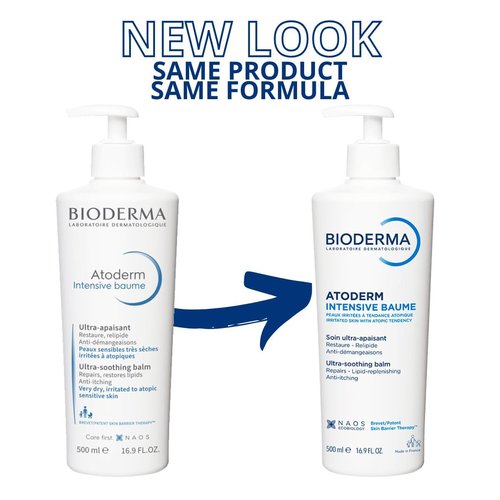 Bioderma Atoderm Intensive Balm - Hydrating Moisturizer for Dry, Atopic Skin | Fragrance-Free, Non-Greasy, Family-Friendly
