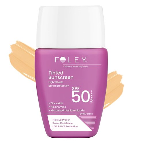 Foley Tinted Sunscreen SPF 50 PA++++ - Matte & Lightweight Formula | No White Cast | 30ml for Daily Use