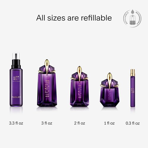 MUGLER Alien Eau de Parfum | Women's Floral & Woody Perfume with Jasmine, Wood, Amber - Long Lasting Fragrance