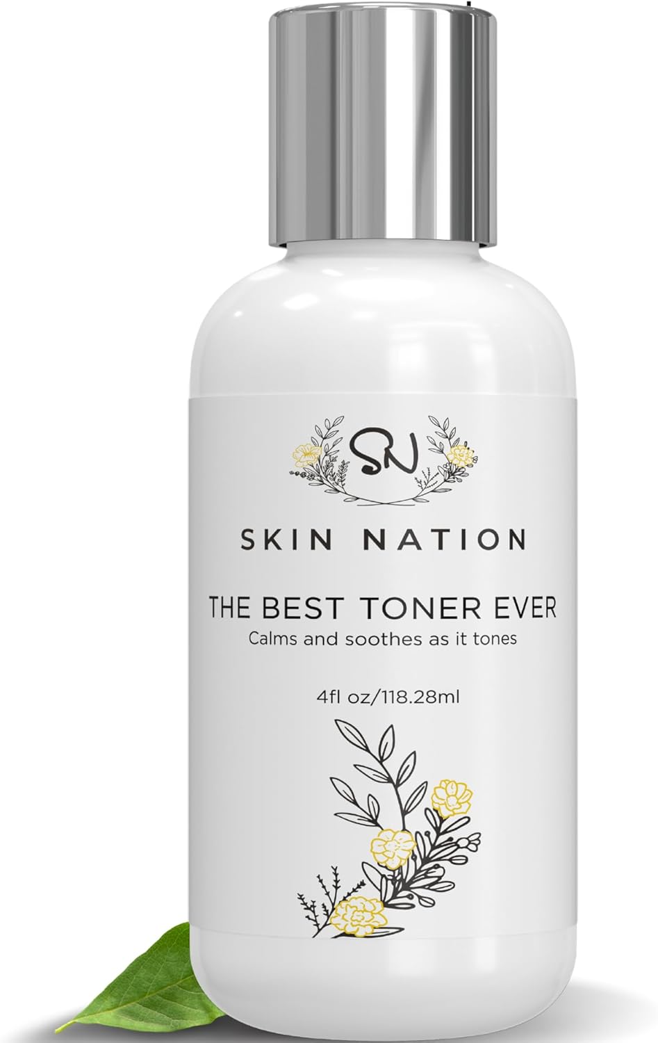 Skin Nation Hydrating Rosewater Toner - Alcohol-Free & Paraben-Free, 4 Fl Oz | Soothes All Skin Types
