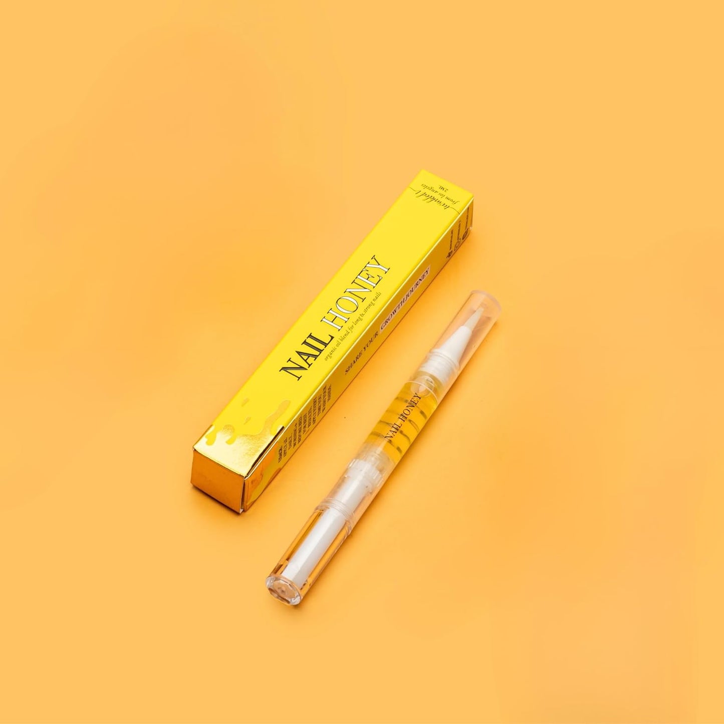 Twinkled T Nail Honey Cuticle Oil Pen - Organic Nail Growth Treatment for Dry Cuticles & Brittle Nails | 2ml