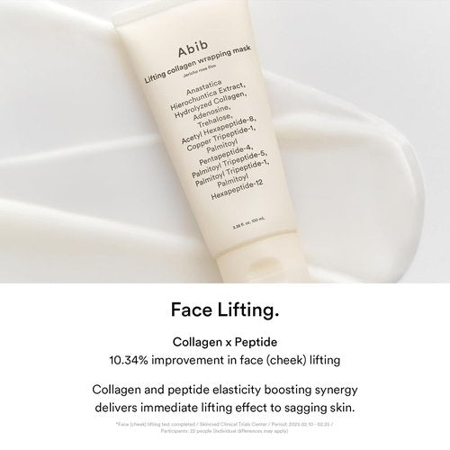 Abib Lifting Collagen Wrapping Mask - Jericho Rose Peel-Off Face Mask with Peptides | 3.38 fl oz