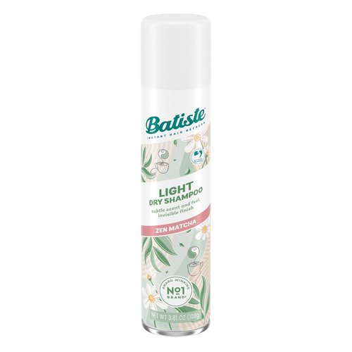Batiste Light Dry Shampoo - Zen Matcha Scent | Invisible Finish, Refreshes Hair & Absorbs Oil, 3.81 Oz
