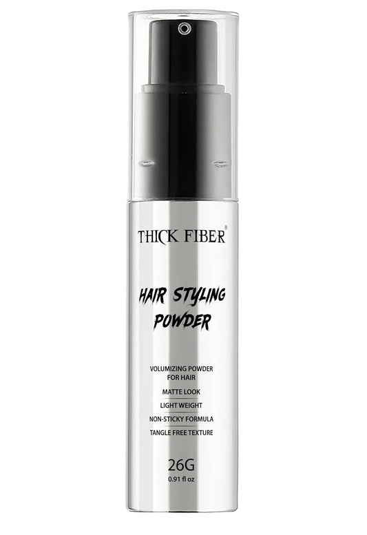 Thick Fiber Hair Styling Powder - Clay-Based Volumizing & Texturizing Formula - Medium Hold, Matte Finish - 26g