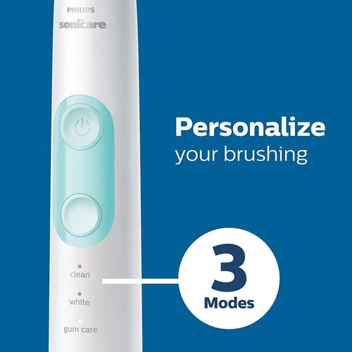 Philips Sonicare Rechargeable Electric Toothbrush - Pressure Sensor, 3 Modes, Travel Case, Black | Model HX6423/34