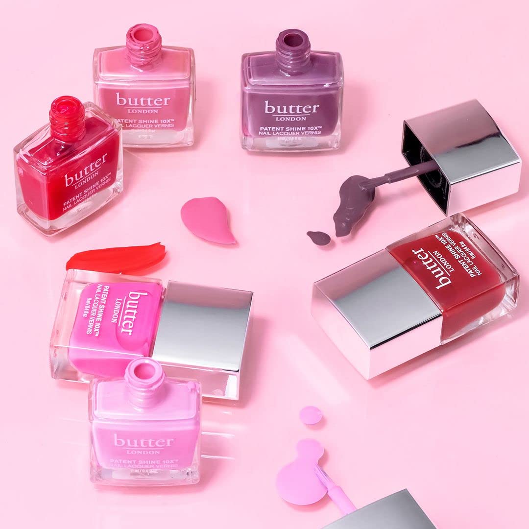 butter LONDON Patent Shine 10X Nail Lacquer, Helps Protect & Strengthen Nails, Gel-Like Finish & Chip-Resistant, Vegan, Cruelty & Paraben Free, Molly Coddled