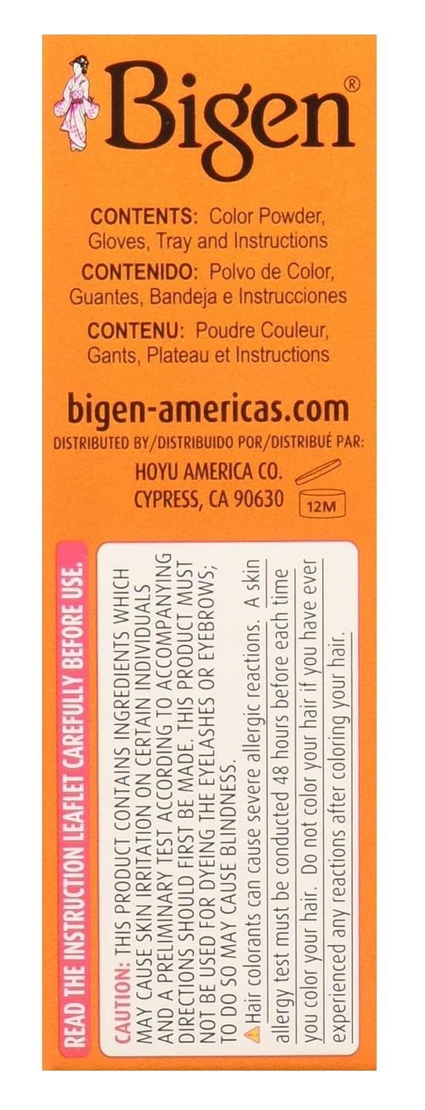 Bigen Permanent Powder Hair Color 48 Dark Chestnut, 0.21 Ounce