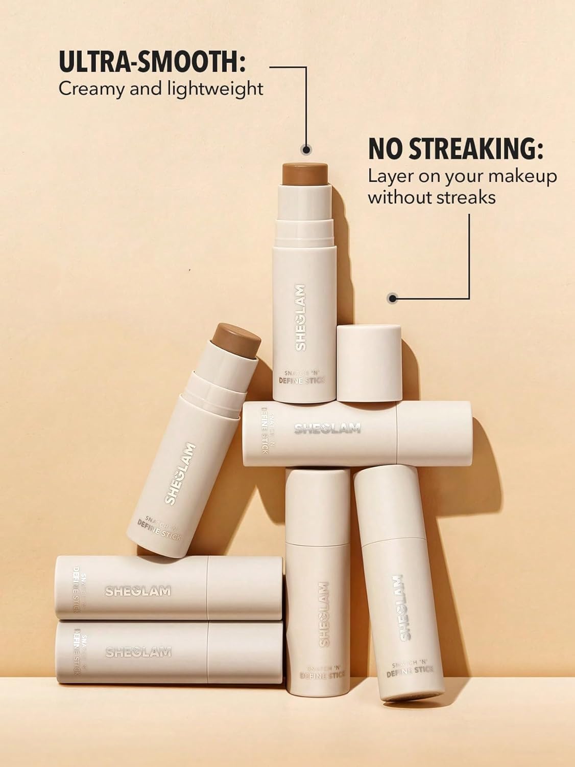 SheGlam Snatch 'n' Define Cream Contour Stick - Long Lasting, Highly Pigmented Bronzer in Earthy Sepia