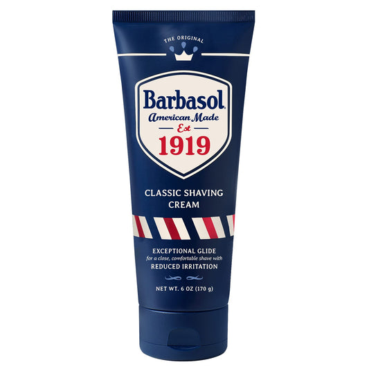 Barbasol 1919 Classic Shaving Cream - Non-Aerosol Formula with Aloe & Coconut Oil | 6 OZ Made in USA