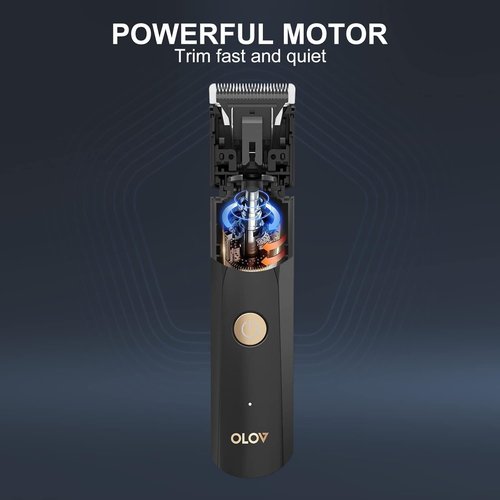 OLOV Electric Body Hair Trimmer - Versatile Wet/Dry Groomer for Men & Women - Waterproof, USB Rechargeable, Black
