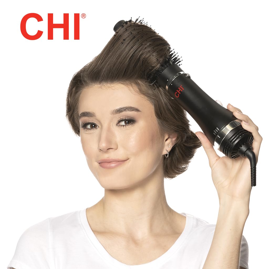 CHI 3-in-1 Round Blowout Brush - Hair Dryer Brush for Smooth, Frizz-Free Hair | 3 Heads & Adjustable Heat