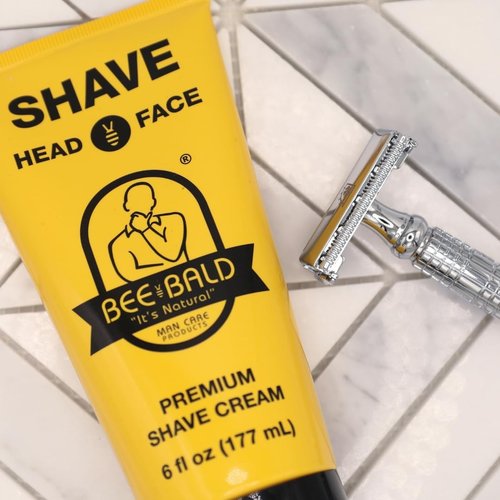 Bee Bald SHAVE Premium Shaving Cream - Light & Slick Formula for Smooth Shaving | 6 Fl Oz