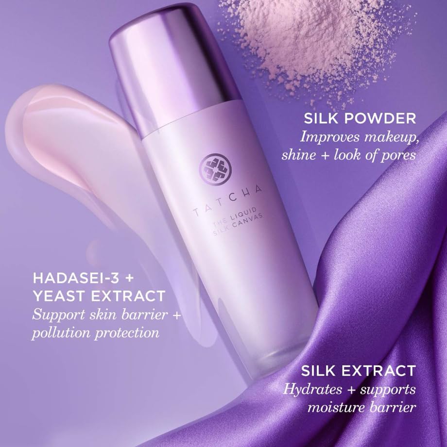 Tatcha Liquid Silk Canvas - Weightless Oil-Free Face Primer for Flawless Skin | 30 ml (1 oz)