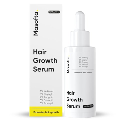 Masofta Hair Growth Serum - Promotes Hair Growth & Reduces Hair Fall | 50 ml for Men & Women