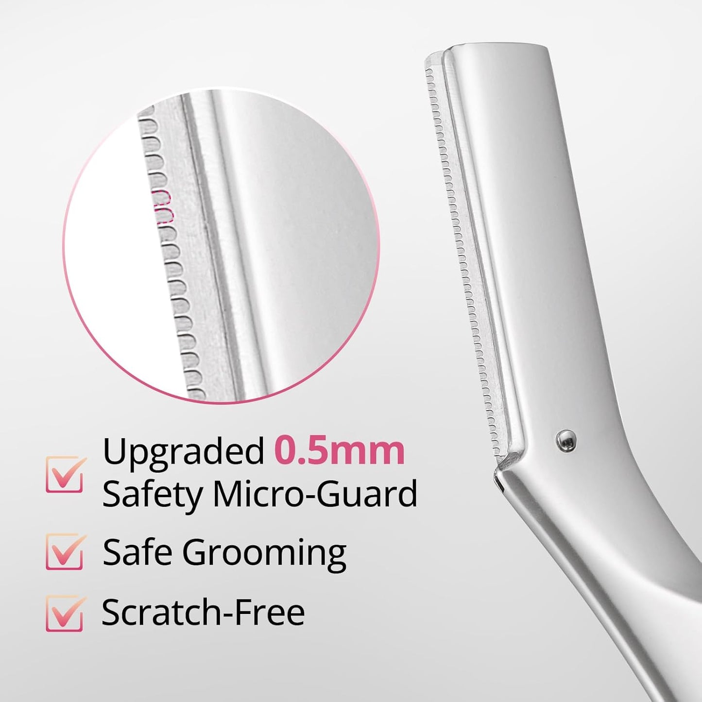 Skiennix Dermaplane Razor - Professional Metal Tool for Face & Eyebrows | 12 Refill Blades Included