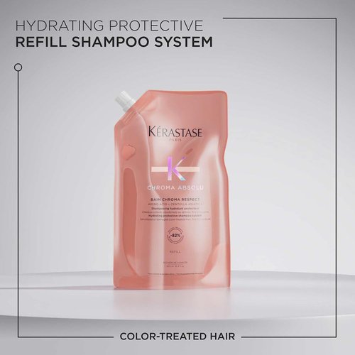 Kerastase Chroma Absolue Shampoo Refill Pouch - Hydrate & Protect Color-Treated Hair | Glycerin & Hyaluronic Acid