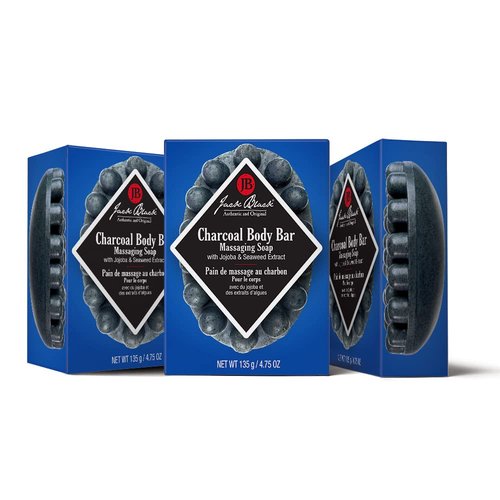 Jack Black Charcoal Body Bar - Exfoliating Massaging Soap for Deep Cleansing | 5 oz
