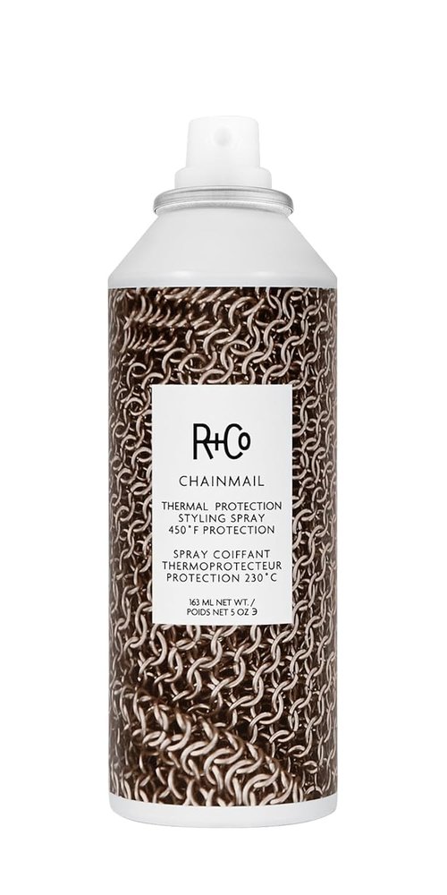 R+Co CHAINMAIL Thermal Protection Spray - Heat Protectant for All Hair Types, Strengthens & Smooths