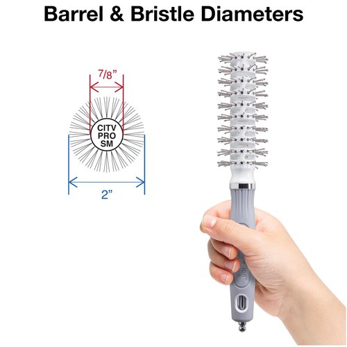 Olivia Garden Ceramic + Ion Turbo Vent Pro Hair Brush - Fast Drying & Frizz Control | Ideal for All Hair Types