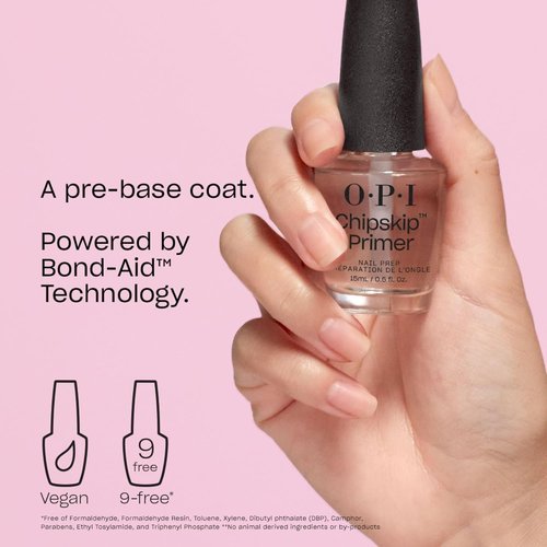 OPI Nail Lacquer Base Coat | Clear Nail Polish Base Coat |Chip Resistant, Protects Nails, Prevents Discoloration