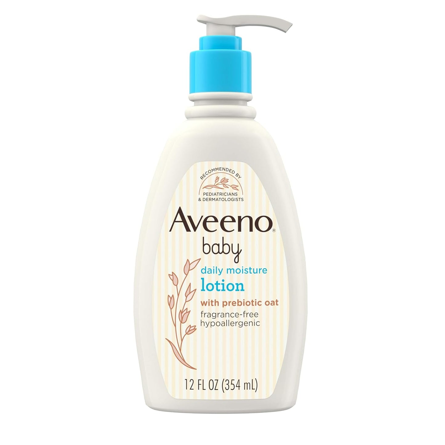 Aveeno Baby Daily Moisture Body Lotion - Hypoallergenic & Fragrance-Free for Sensitive Skin | 12 fl. oz