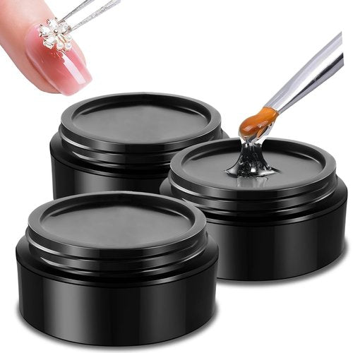 HiLemon 3D Rhinestone Gel for Nails, Clear Nail Gem Adhesive for 3D DIY Decorations Nails Art, Super Strong Glue for Jewelry Diamonds, No Wipe Needed (3D Rhinestone Gel, 15ml)