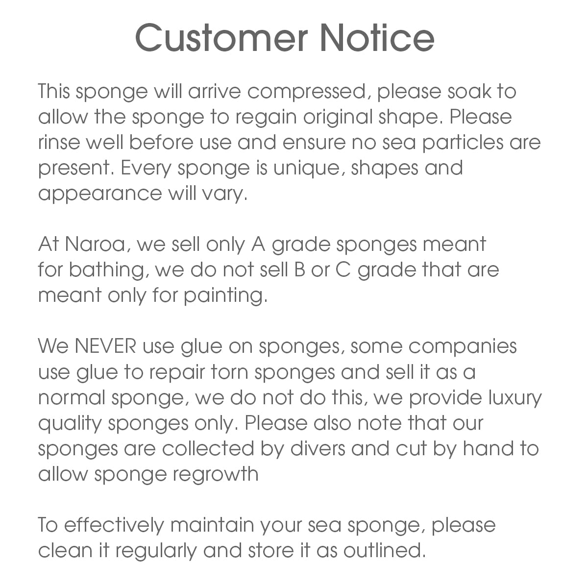 Naroa Soft Natural Sponge X Large | Gentle Sea Loofah for Bathing Smooth Skin | Unbleached Shower Body Scrubber Puff | Bath & Spa