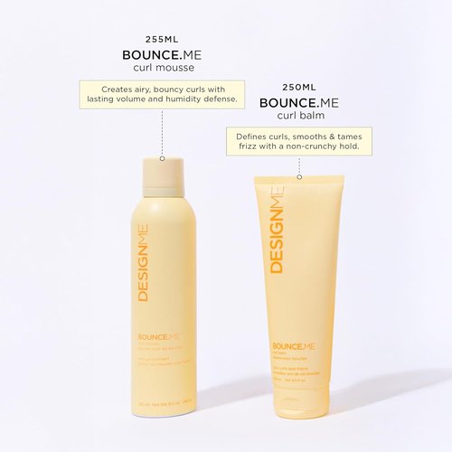 DesignMe Bounce.ME Curl Cream & Mousse for Curly Hair - Defines, Hydrates & Controls Frizz | Non-Sticky Formula