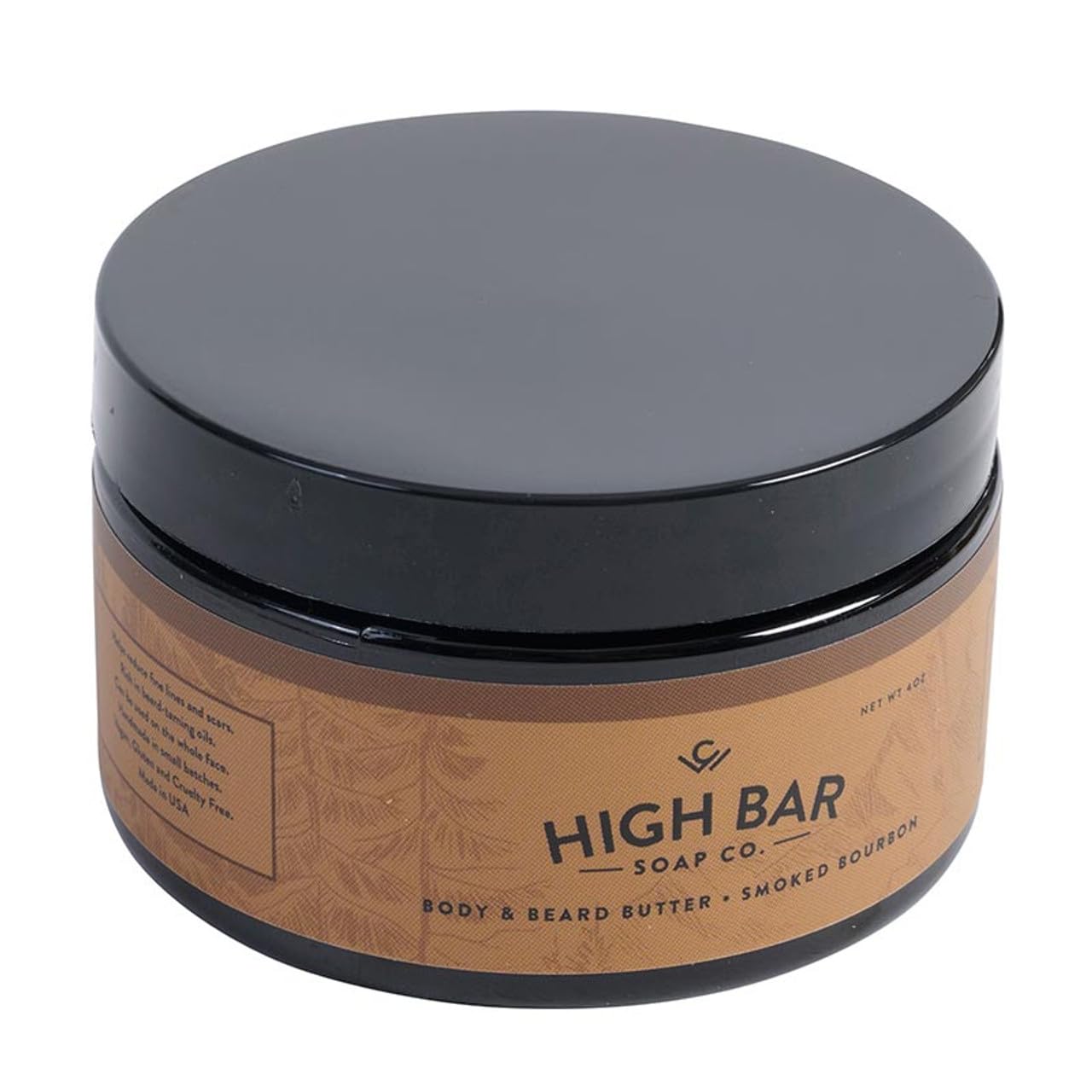 Beard Butter for Men by [Brand Name] - Smoked Bourbon Scent | 4oz Natural Conditioner & Softener
