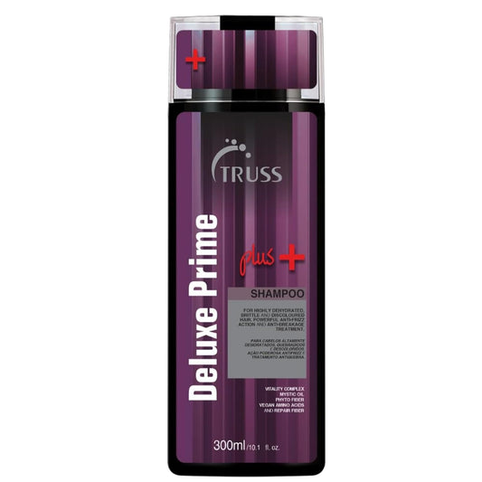 TRUSS Deluxe Prime Plus+ Shampoo - Moisturizing Formula for Dry, Damaged Hair | Frizz Control & Shine (10.1 Fl Oz)