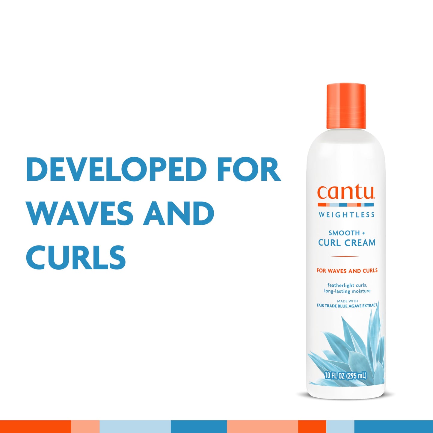 Cantu Weightless Smooth + Curl Cream, 10 fl oz