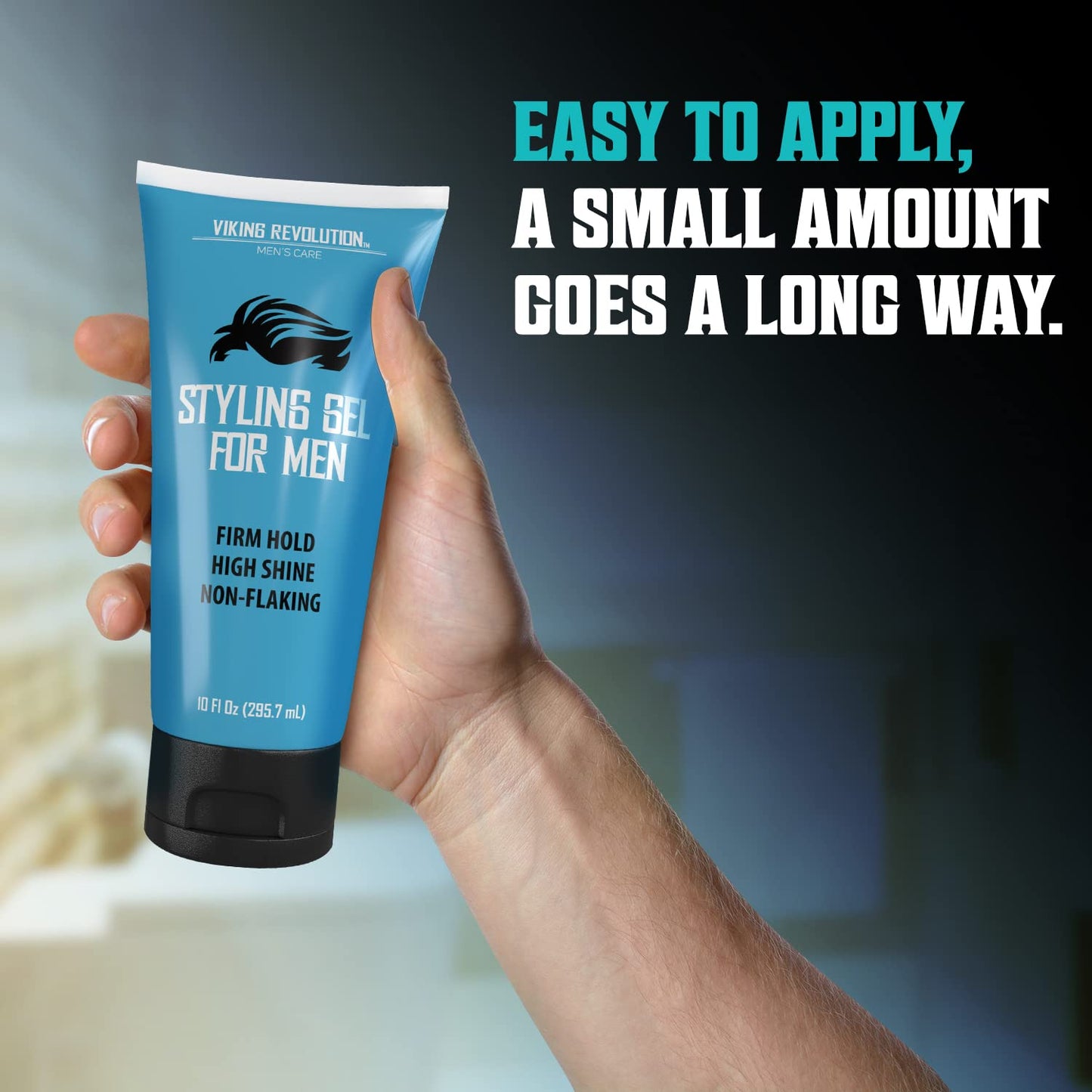 Skiennix Hair Gel for Men - Strong Hold Styling Gel with High Shine | Non-Flaking Formula (10oz)