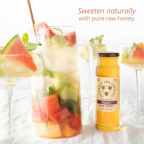 Savannah Bee Company Tupelo Honey - Pure Raw Honey for Natural Sweetness - 12 Oz