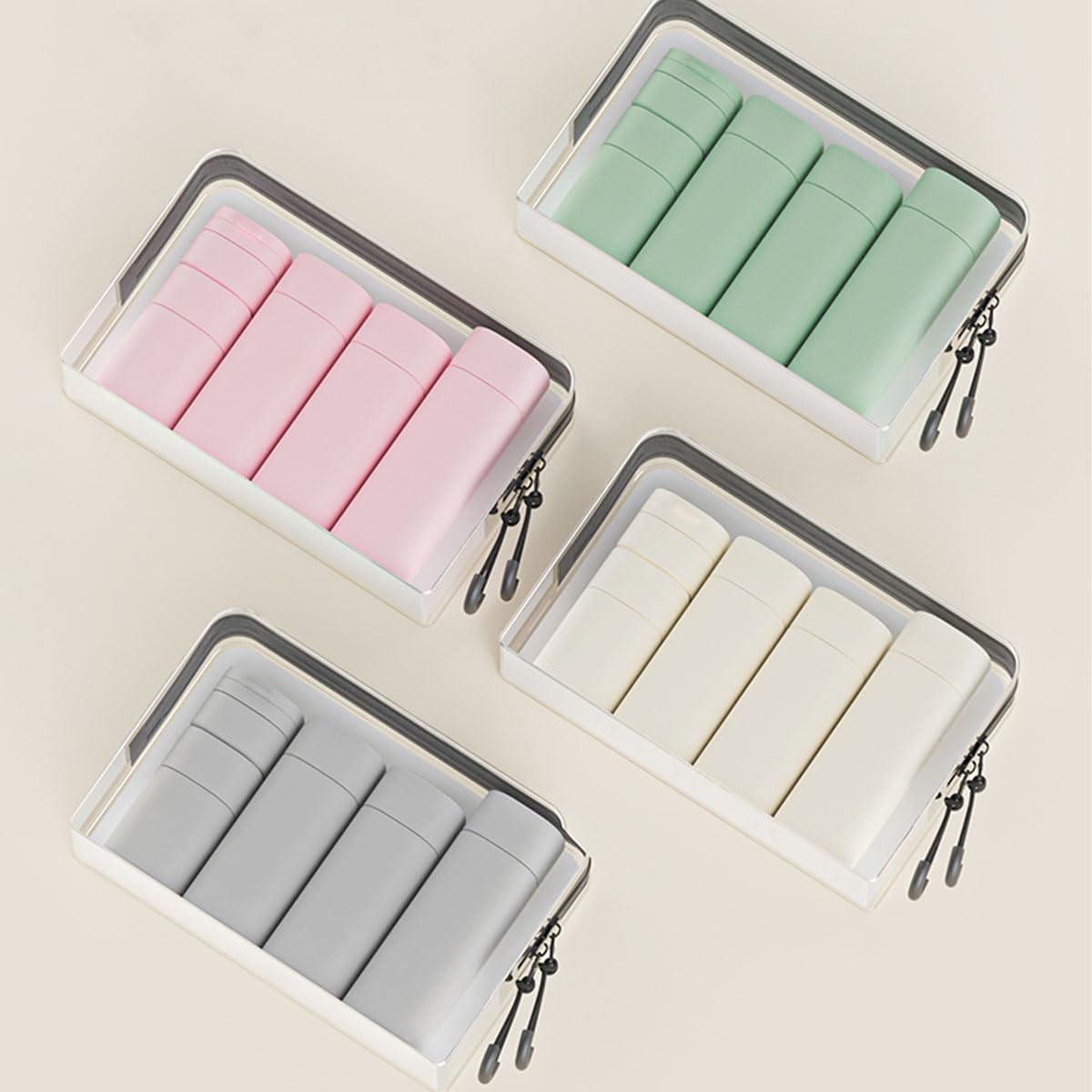 cirea Travel Bottles Set - TSA Approved Leak Proof Squeezable Containers for Toiletries, Conditioner, Shampoo, Lotion & Body Wash Accessories (pink)