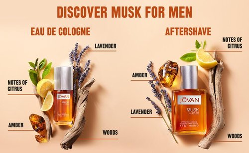Jovan Musk for Men Aftershave - Long Lasting Fragrance with Carnation, Lavender & Amber | 8 fl oz