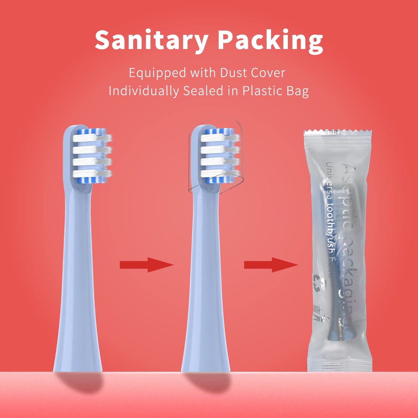 Replacement Toothbrush Heads Compatible with Colgate Hum Connected Smart Battery Toothbrush Refill Head, Blue, 6 Pack