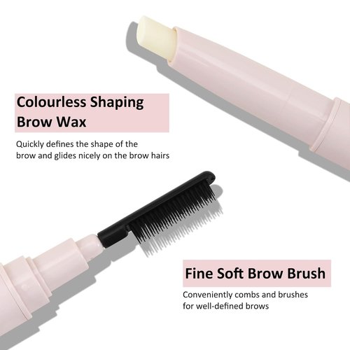 Boobeen Brow Wax - Clear Waterproof Eyebrow Styling Pencil with Slanted Tip for Long-Lasting Hold