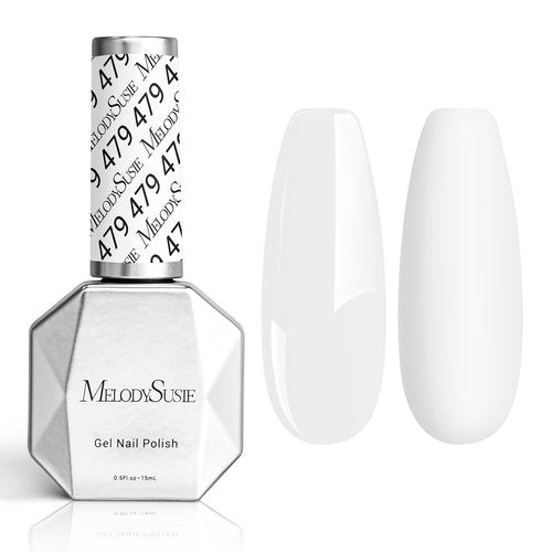 MelodySusie Thick Snow White Gel Nail Polish,15ML Soak Off UV LED White Gel Polish Christmas Gift for Women Nail Art Manicure Salon DIY Nail Design Decoration at Home-479