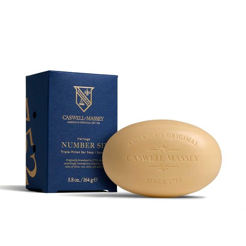 Caswell-Massey Number Six Natural Bar Soap - Moisturizing Body Soap for All Skin Types | 5.8 oz, Made in USA