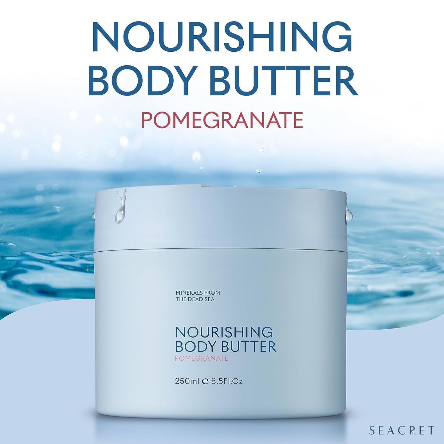 SEACRET Minerals Dead Sea Body Butter - Ultra-Rich Moisturizing Cream with Shea Butter & Coconut Oil | 8.5 fl. oz.