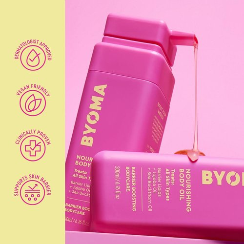 BYOMA Nourishing Body Oil - Lightweight & Fast-Absorbing Hydration for All Skin Types - 6.76 fl oz