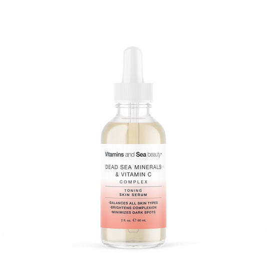 Skiennix Toning Skin Serum - Brightening Vitamin C Complex & Dead Sea Minerals | Vegan, Paraben-Free - 2 fl oz