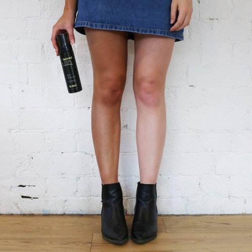 b.tan Dark Self Tanner Kit - Travel Size Mini Bundle with 1 Hour Express Foam & Mitt Applicator, 3 Fl Oz