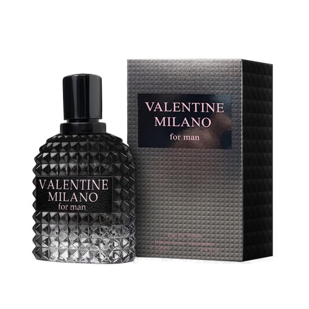 Valentine Milano Men's Cologne - Long Lasting Eau De Toilette Body Spray | 3.4 Fl Oz
