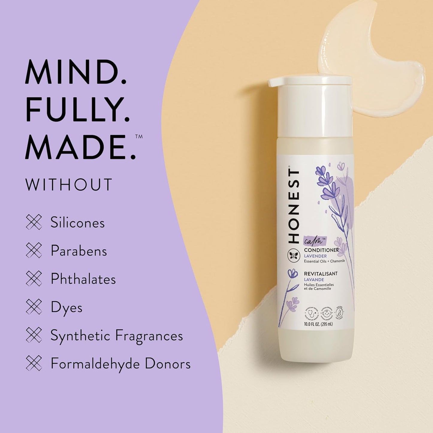 The Honest Company Baby Shampoo & Body Wash Duo - 2-in-1, Silicone-Free, Lavender Calm, 20 fl oz