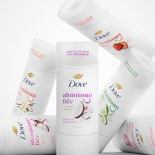 Dove Deodorant Stick Sparkling Vanilla for 72 Hour Odor Protection Aluminum Free 2.4 oz