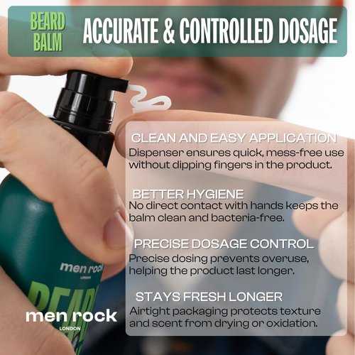 Men Rock Awakening Beard Balm - Sicilian Lime Leave-In Conditioner for Soft, Manageable Beards - 3.4 oz
