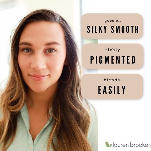 Lauren Brooke Cosmetiques Pressed Eye Shadow Duo - Richly Pigmented Organic Makeup for Women | Evergreen & Indian Summer