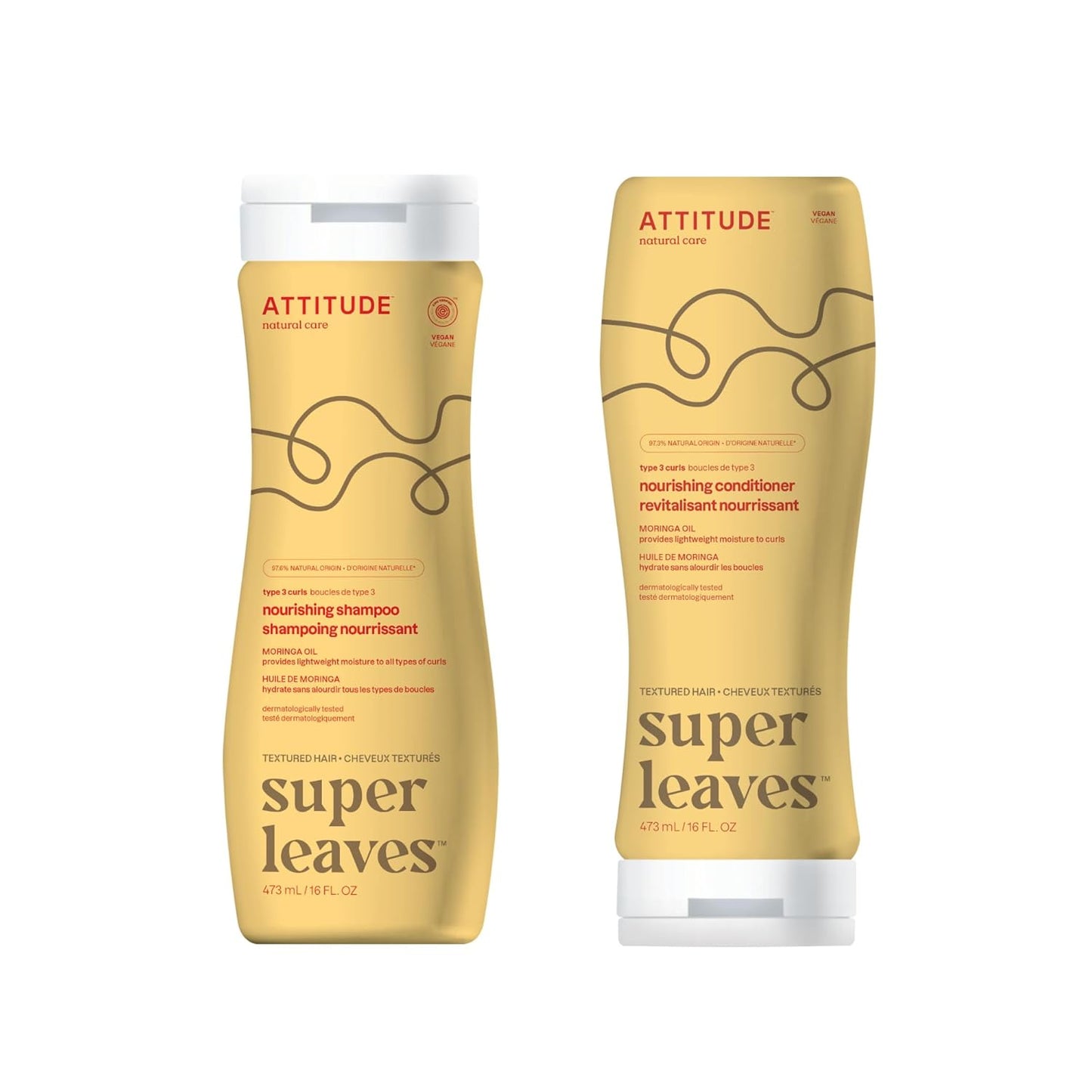 ATTITUDE Hair Shampoo & Conditioner Bundle - EWG Verified, Vegan & Cruelty-Free, Sweet Tropical, 16 Fl Oz